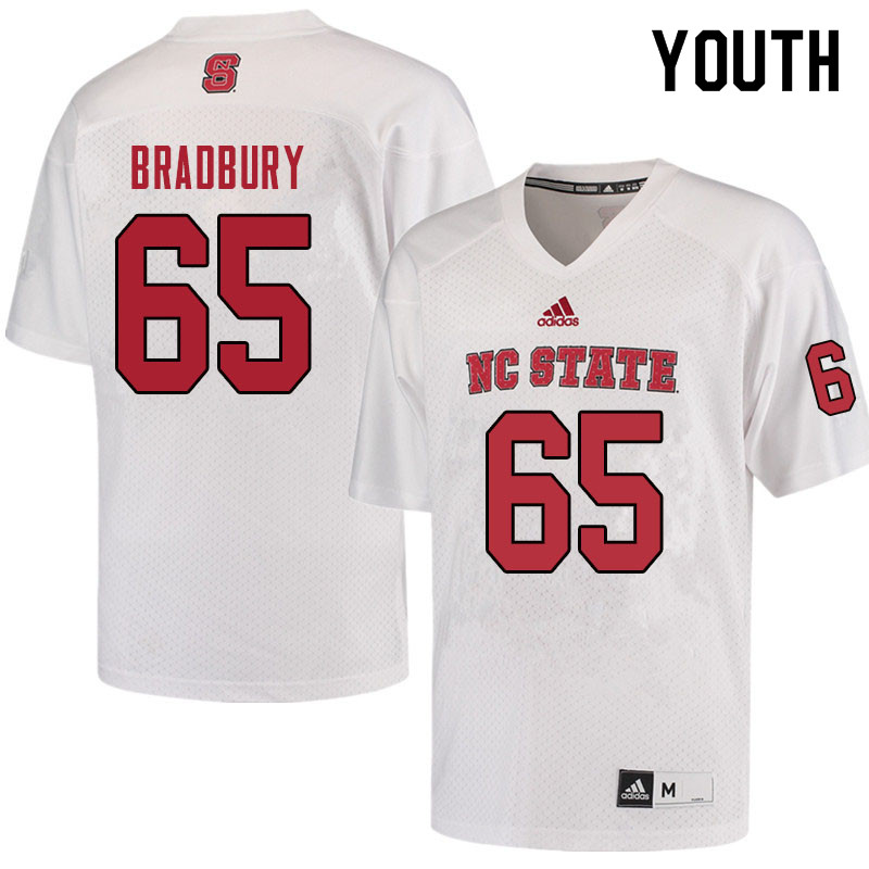 Youth #65 Garrett Bradbury NC State Wolfpack College Football Jerseys Sale-Red - Click Image to Close